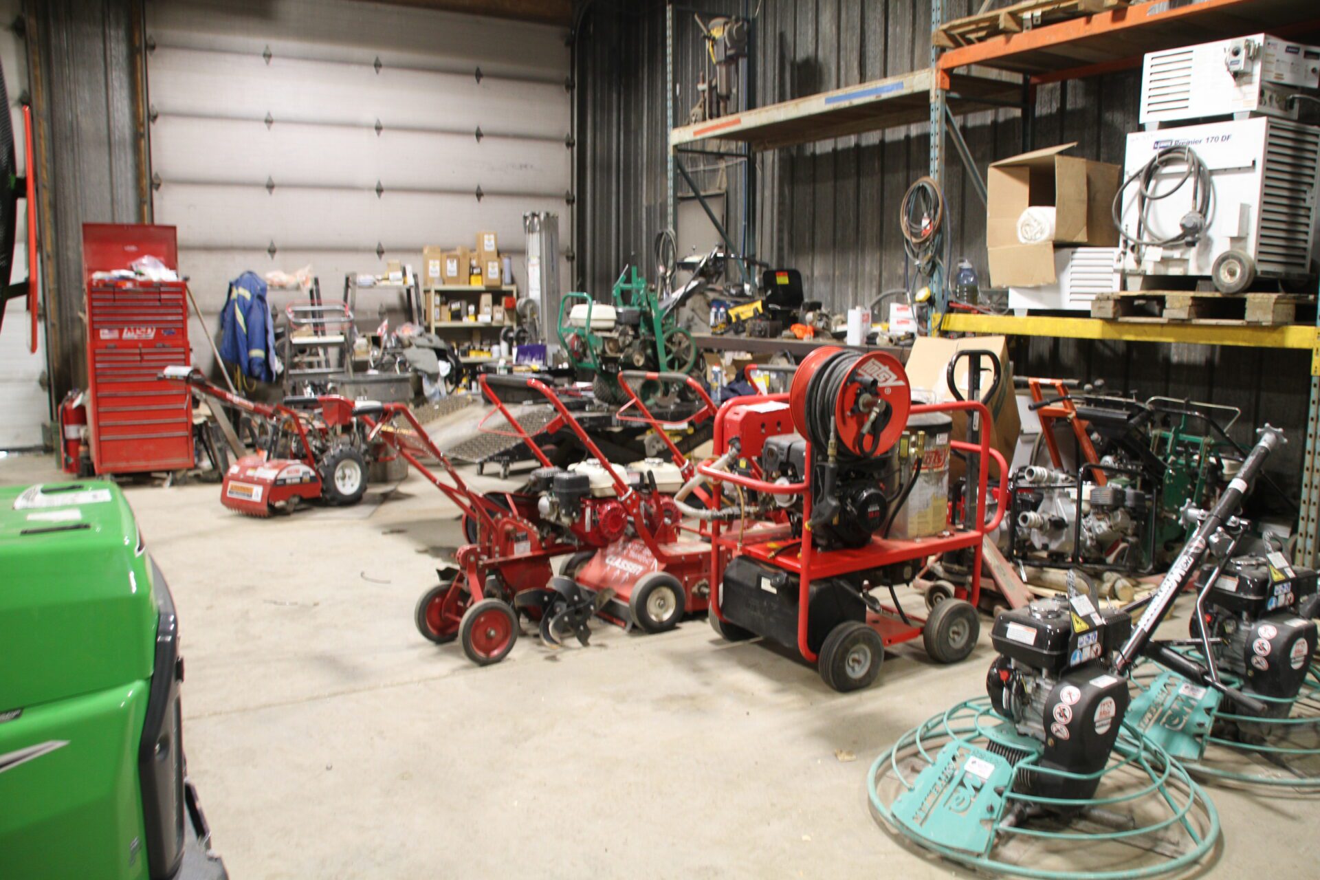 Rental Products Lined up at Clark's Supply Moose Jaw